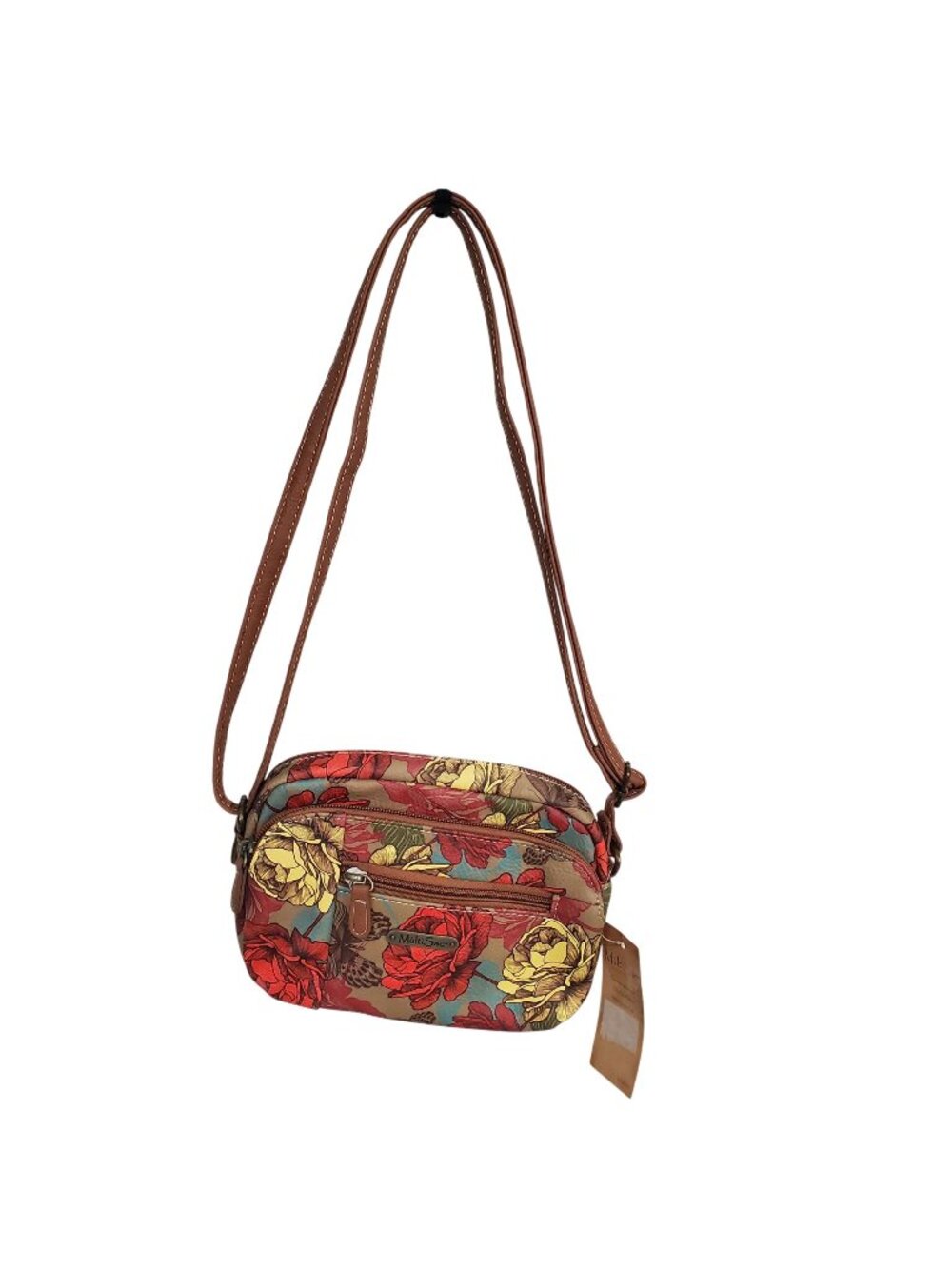 MultiSac NWT Small Purse Floral Printed Multi Pocket Crossbody Adjustable Strap